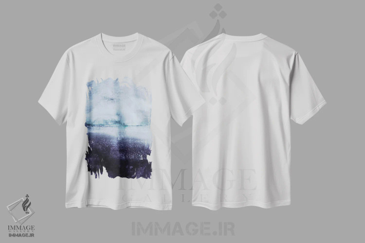 تیشرت سفید طرح دار جهت شمال اثر آیریس لینهارت | فروشگاه ایماژ