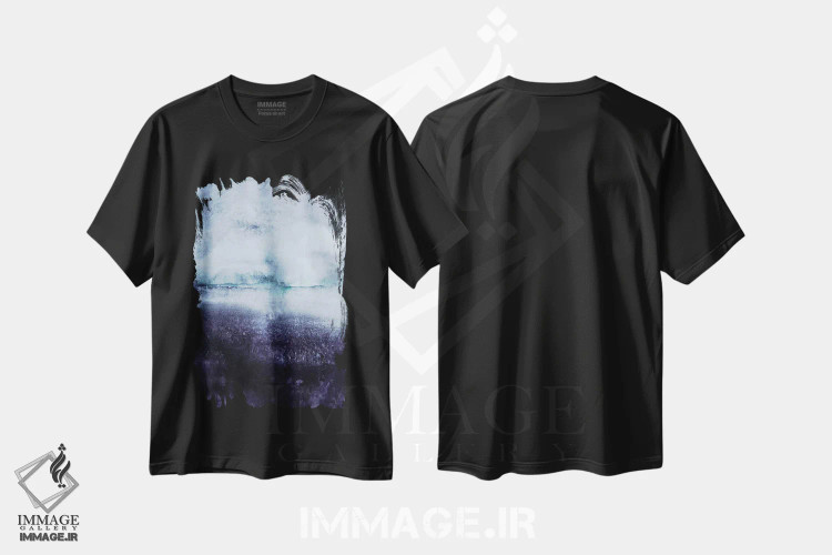 تیشرت مشکی طرح دار جهت شمال اثر آیریس لینهارت | immage.ir
