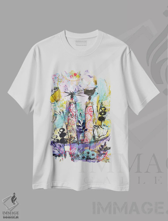 تیشرت سفید طرح دار زنان قبیله ای آفریقایی ۸، دکور آفریقایی اثر ایرینا رومیانسه وا | فروشگاه ایماژ