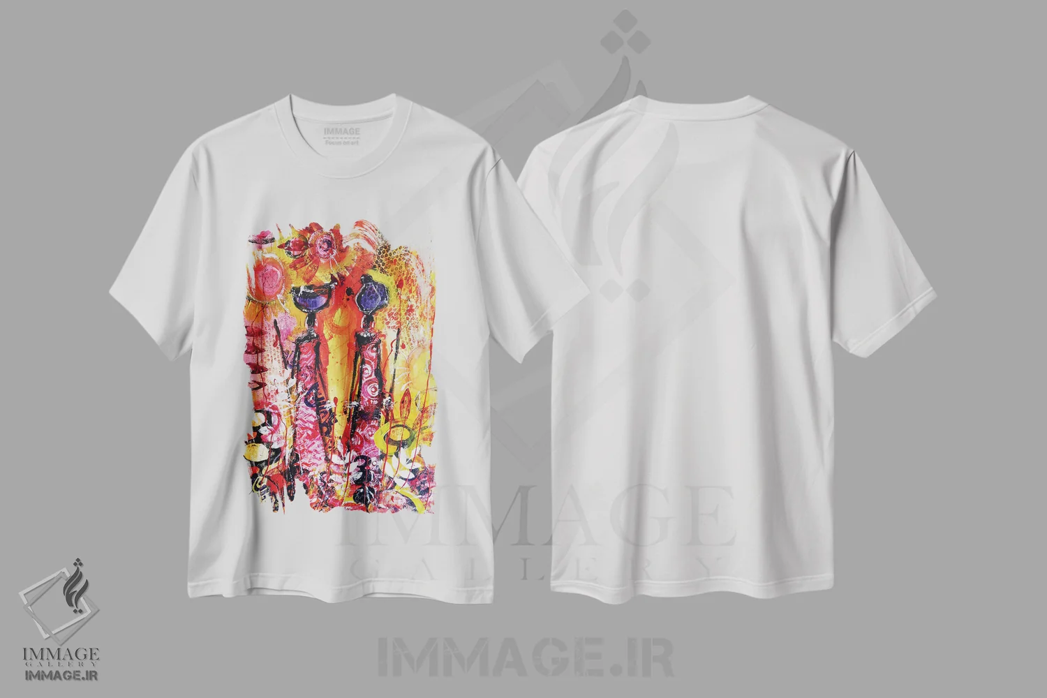 تیشرت سفید طرح دار زنان قبیله ای آفریقایی ۷، دکور آفریقایی اثر ایرینا رومیانسه وا | immage.ir