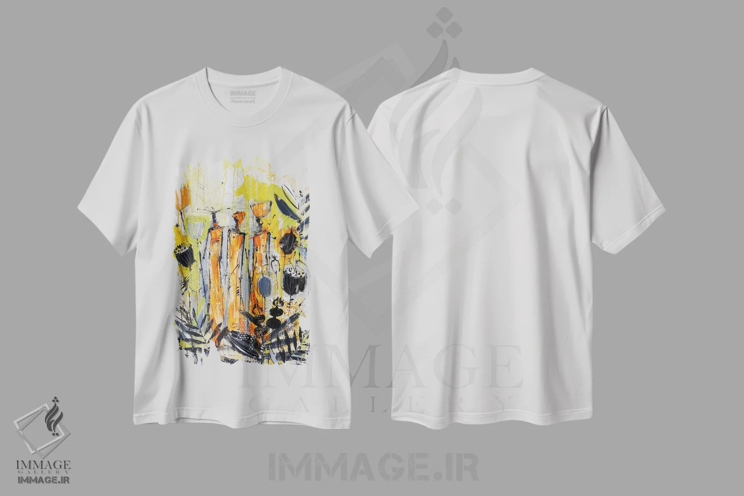 تیشرت سفید طرح دار زنان قبیله ای آفریقایی ۵، دکور آفریقایی اثر ایرینا رومیانسه وا | immage.ir