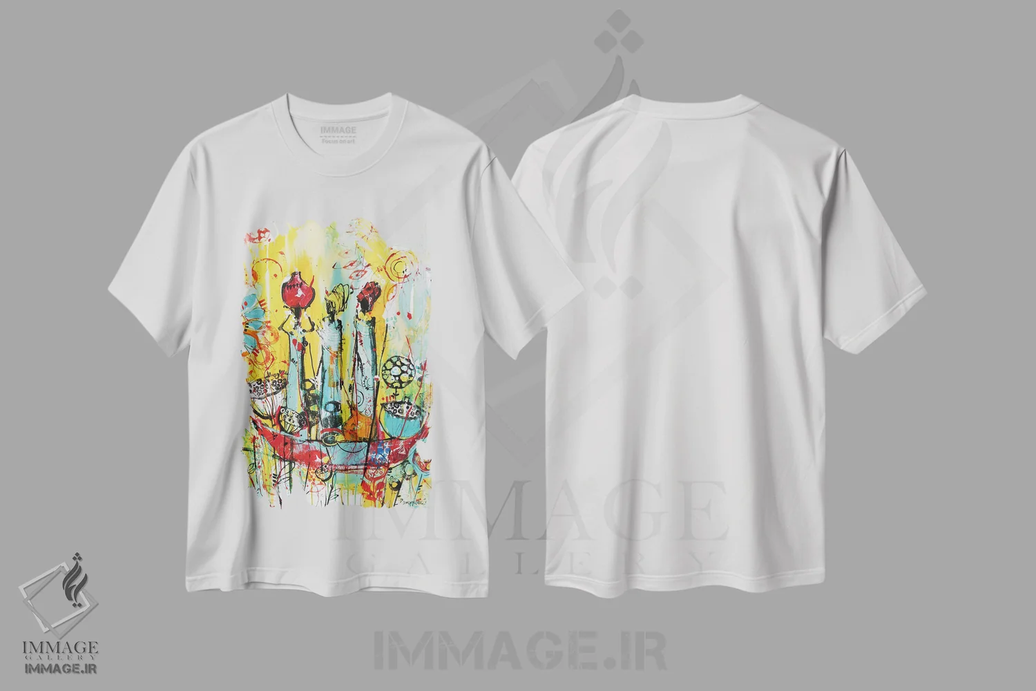 تیشرت سفید طرح دار زنان قبیله ای آفریقایی ۹، دکور آفریقایی اثر ایرینا رومیانسه وا | immage.ir