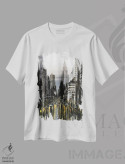 تیشرت سفید طرح دار شهر نیویورک، دکور معاصر اثر ایرینا رومیانسه وا | immage.ir