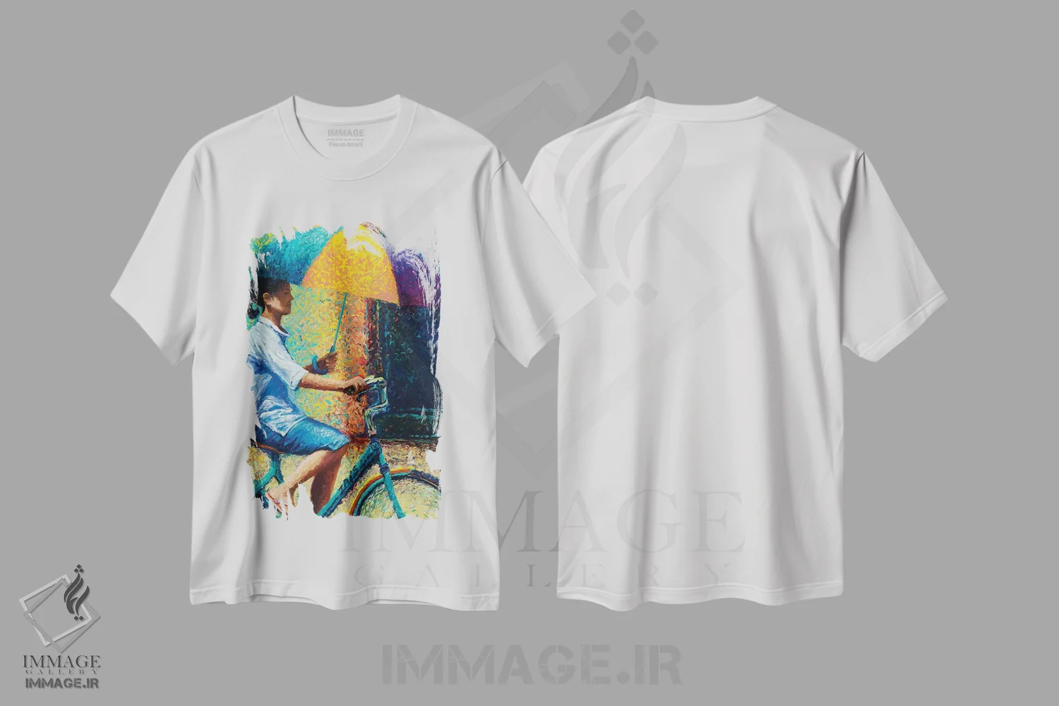 تیشرت سفید طرح دار آفتابگیر تایلندی من، هنر فاخر معاصر اثر آیریس اسکات | فروشگاه ایماژ