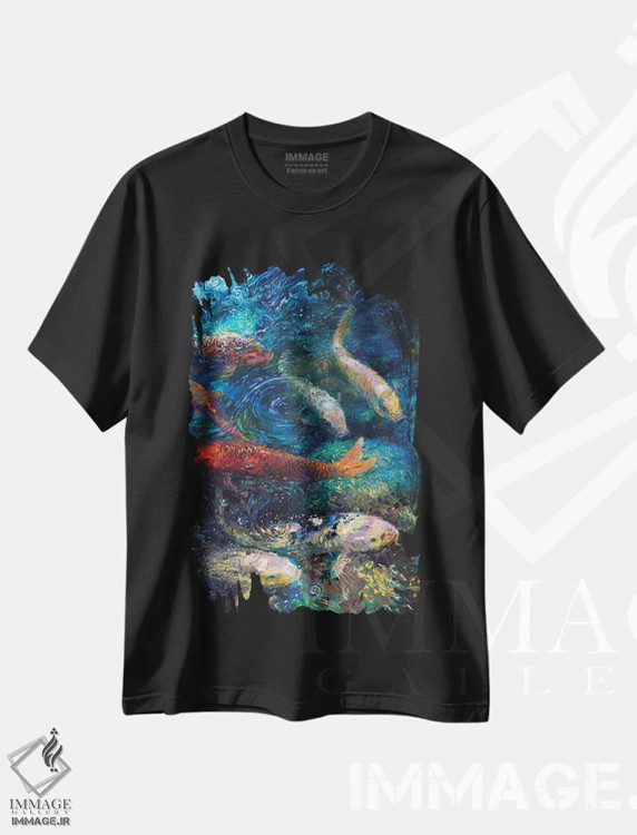 تیشرت مشکی طرح دار دم را غنیمت شمار، هنر فاخر معاصر اثر آیریس اسکات | immage.ir