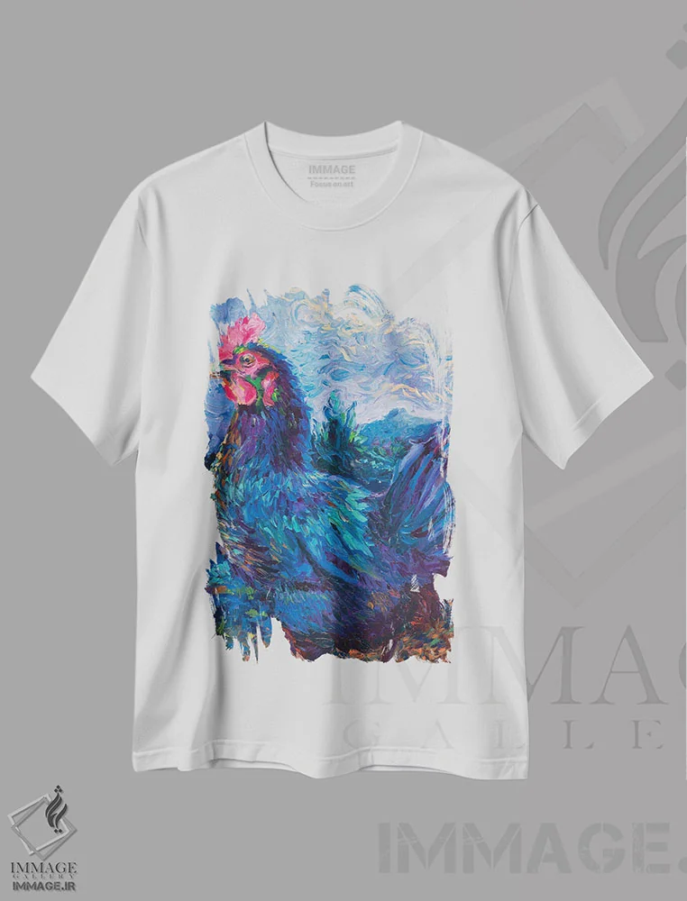 تیشرت سفید طرح دار بانوان، دکور معاصر اثر آیریس اسکات | immage.ir