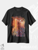 تیشرت مشکی طرح دار الههٔ آتش، دکور معاصر اثر آیریس اسکات | فروشگاه ایماژ
