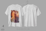 تیشرت سفید طرح دار الههٔ آتش، دکور معاصر اثر آیریس اسکات | immage.ir