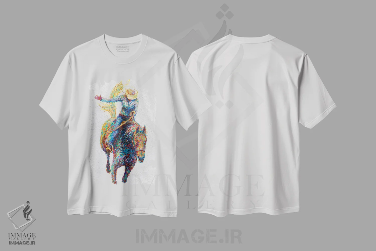 تیشرت سفید طرح دار رودئو، هنر فاخر معاصر اثر آیریس اسکات | immage.ir