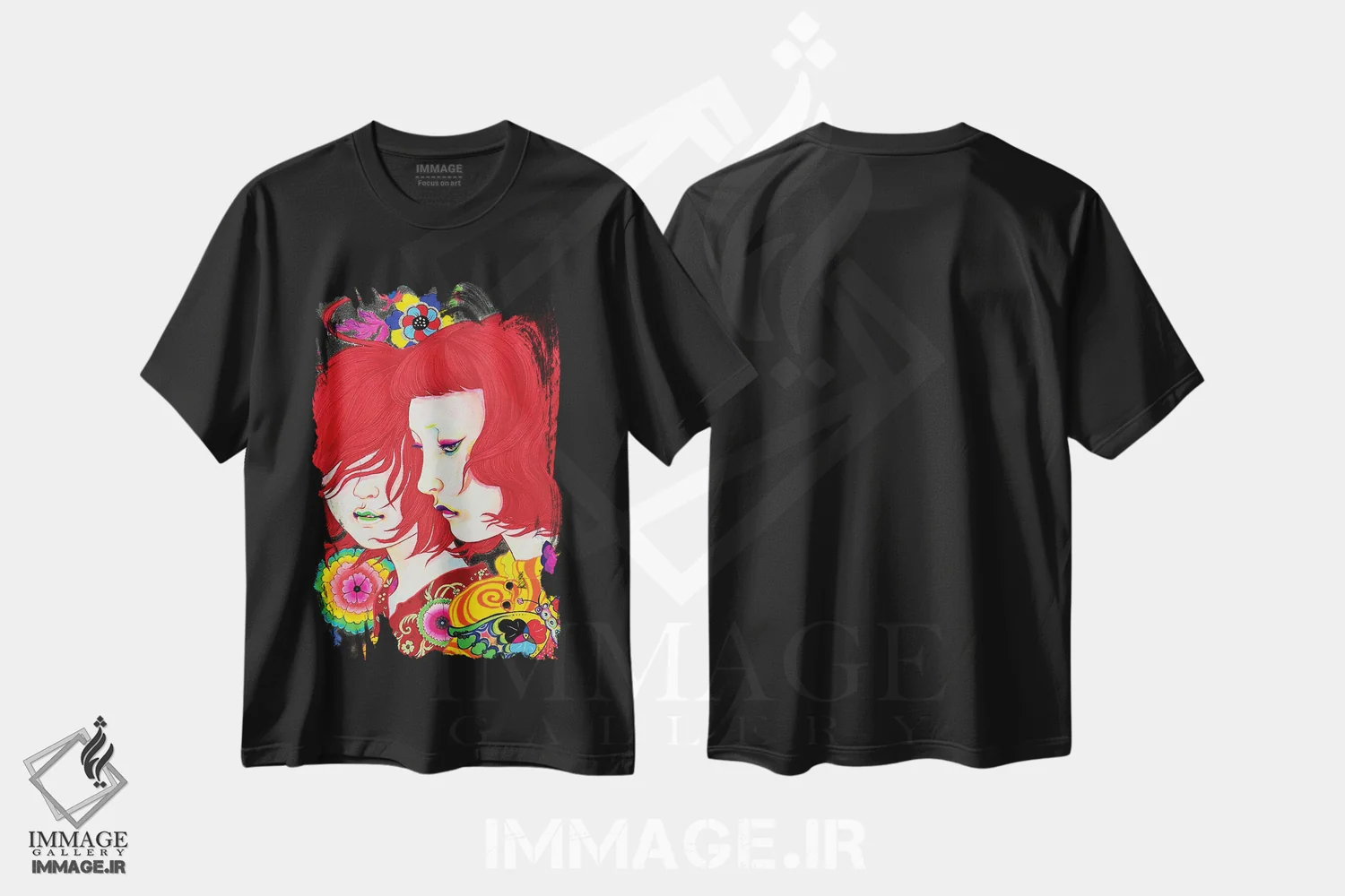 تیشرت مشکی طرح دار نگاه R، دکوراسیون جایگزین اثر ایتو چیئکو | فروشگاه ایماژ