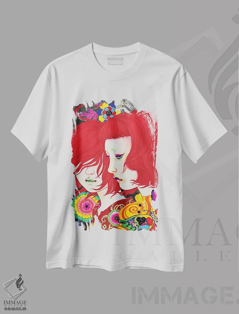 تیشرت سفید طرح دار نگاه R، دکوراسیون جایگزین اثر ایتو چیئکو | immage.ir