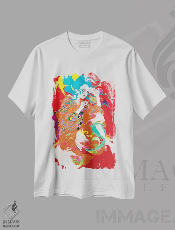 تیشرت سفید طرح دار روز دختران بیرون، دکوراسیون جایگزین اثر ایتو چیئکو | immage.ir