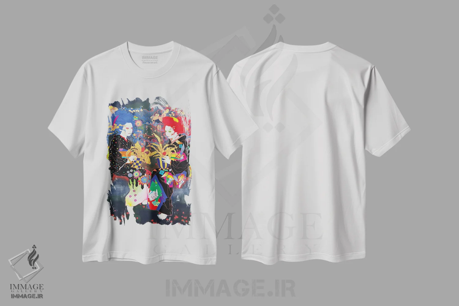 تیشرت سفید طرح دار رهودئا ژاپونیکا، دکوراسیون جایگزین اثر ایتو چیئکو | immage.ir