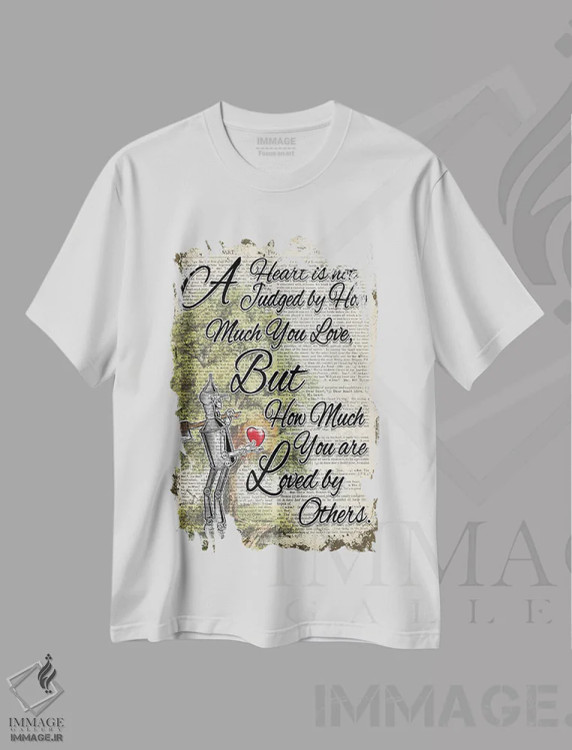 تیشرت سفید طرح دار جادوگر شهر اُز "آدم حلبی"، هنر دیجیتال اثر این د فریم شاپ | فروشگاه ایماژ