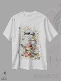 تیشرت سفید طرح دار آلیس در سرزمین عجایب "مرا بنوش" ۲، هنر دیجیتال اثر این د فریم شاپ | فروشگاه ایماژ