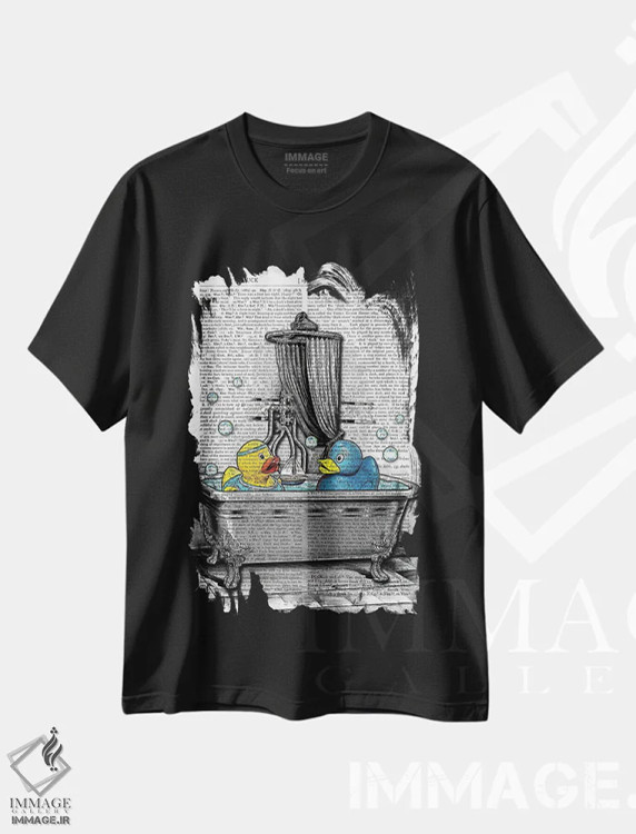 تیشرت مشکی طرح دار اردک های پلاستیکی، هنر دیجیتال اثر این د فریم شاپ | immage.ir