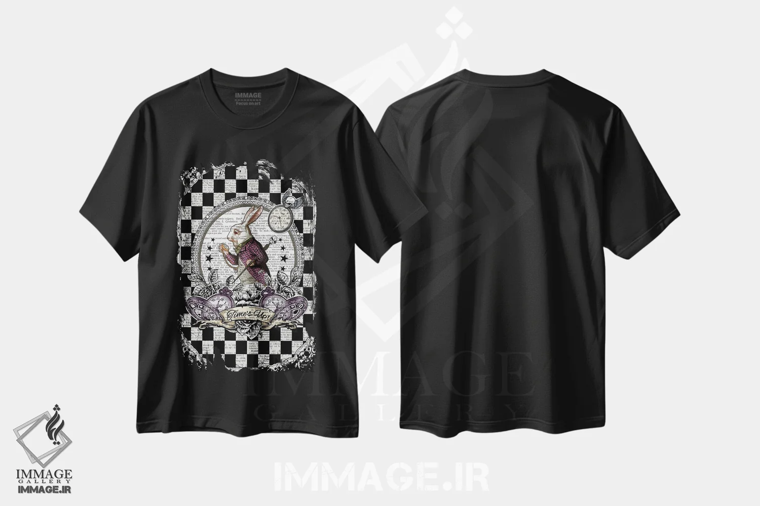 تیشرت مشکی طرح دار آثار این د فریم شاپ - فروشگاه ایماژ