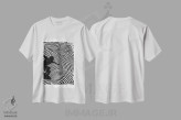 تیشرت سفید طرح دار مردان موج سوار III، دکور ساحلی اثر ابراهیم اونال | immage.ir