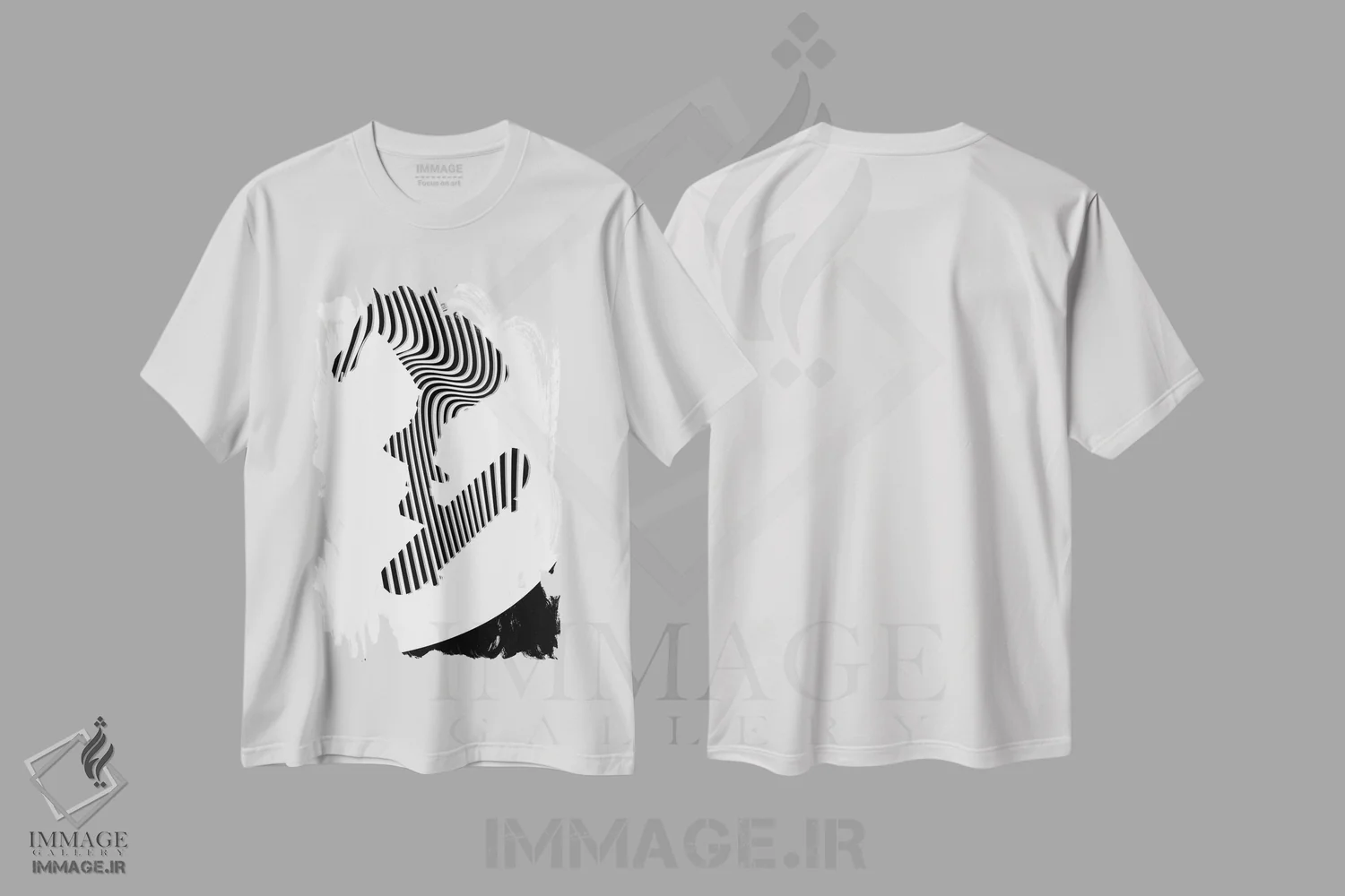 تیشرت سفید طرح دار اسکیت برد سه، مینیمالیسم اثر ابراهیم اونال | immage.ir