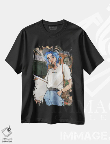 تیشرت مشکی طرح دار سازنده، هنر دیجیتال اثر آیوی دولامور | فروشگاه ایماژ