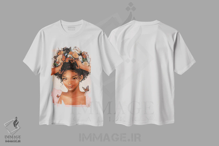 تیشرت سفید طرح دار دسته گل، هنر آمریکایی آفریقایی تبار اثر آیوی دولامور | immage.ir