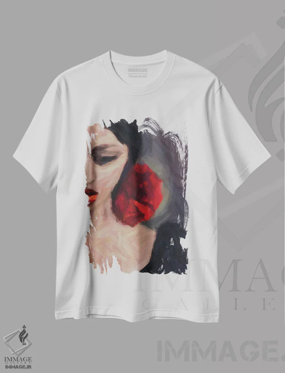 تیشرت سفید طرح دار پرترهٔ یک رقاص اسپانیایی، دکور معاصر اثر ایوجنیا بیدیوک | immage.ir