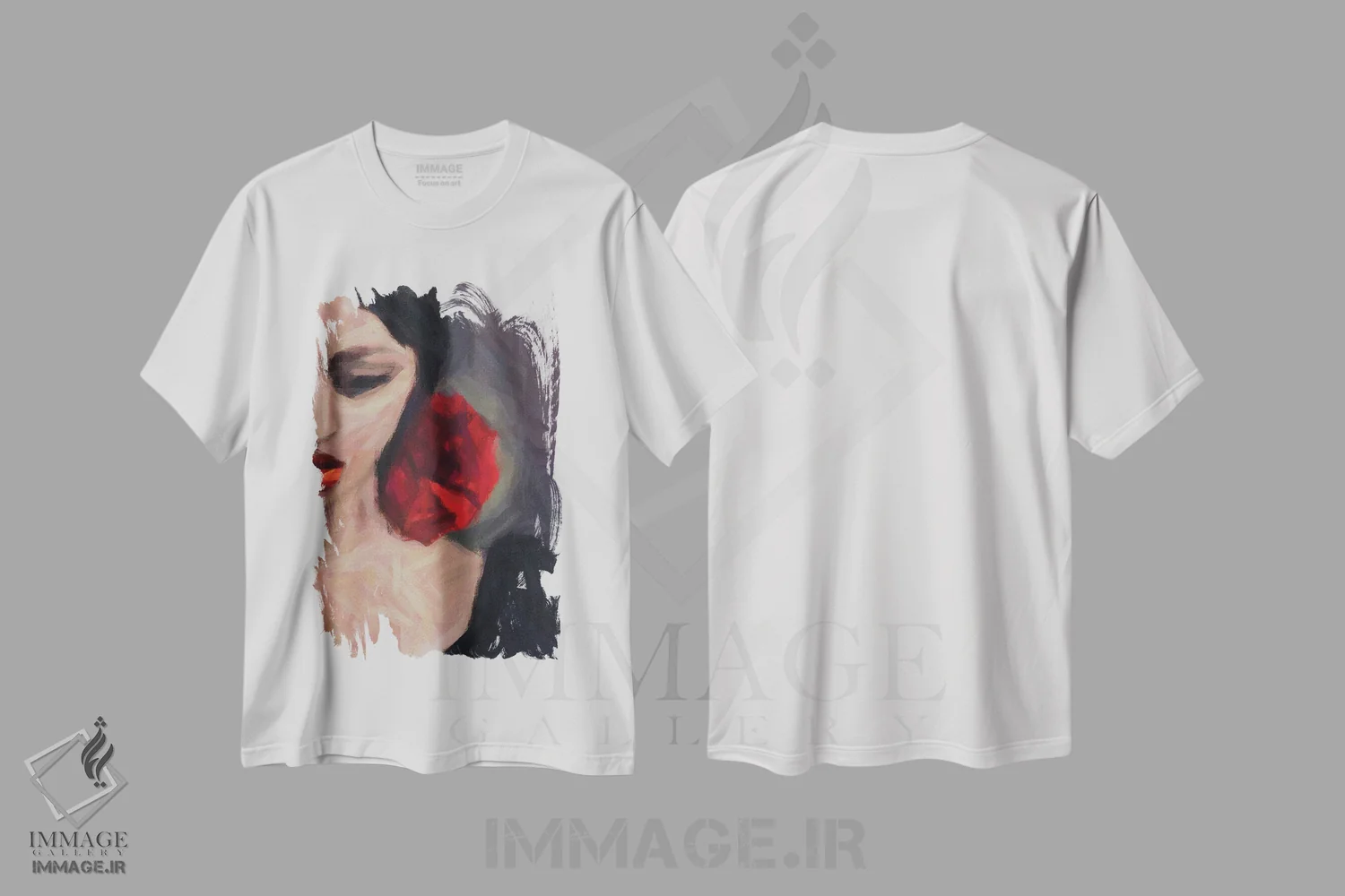 تیشرت سفید طرح دار پرترهٔ یک رقاص اسپانیایی، دکور معاصر اثر ایوجنیا بیدیوک | immage.ir