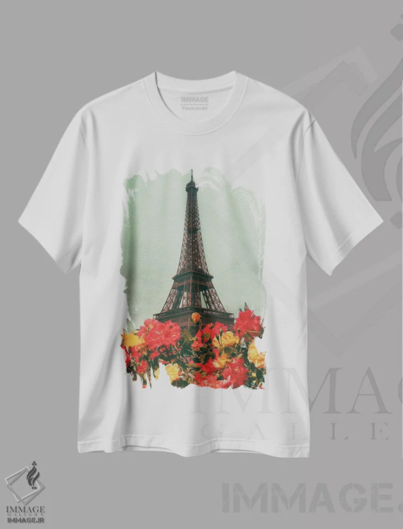 تیشرت سفید طرح دار آثار ایوجنیا بیدیوک - immage.ir