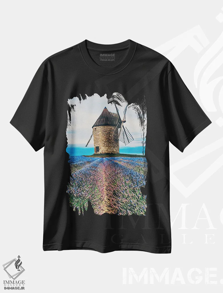 تیشرت مشکی طرح دار آثار ایوجنیا بیدیوک - فروشگاه ایماژ