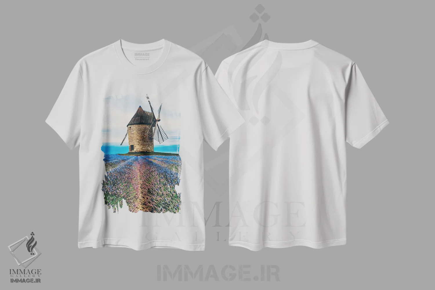 تیشرت سفید طرح دار آثار ایوجنیا بیدیوک - immage.ir