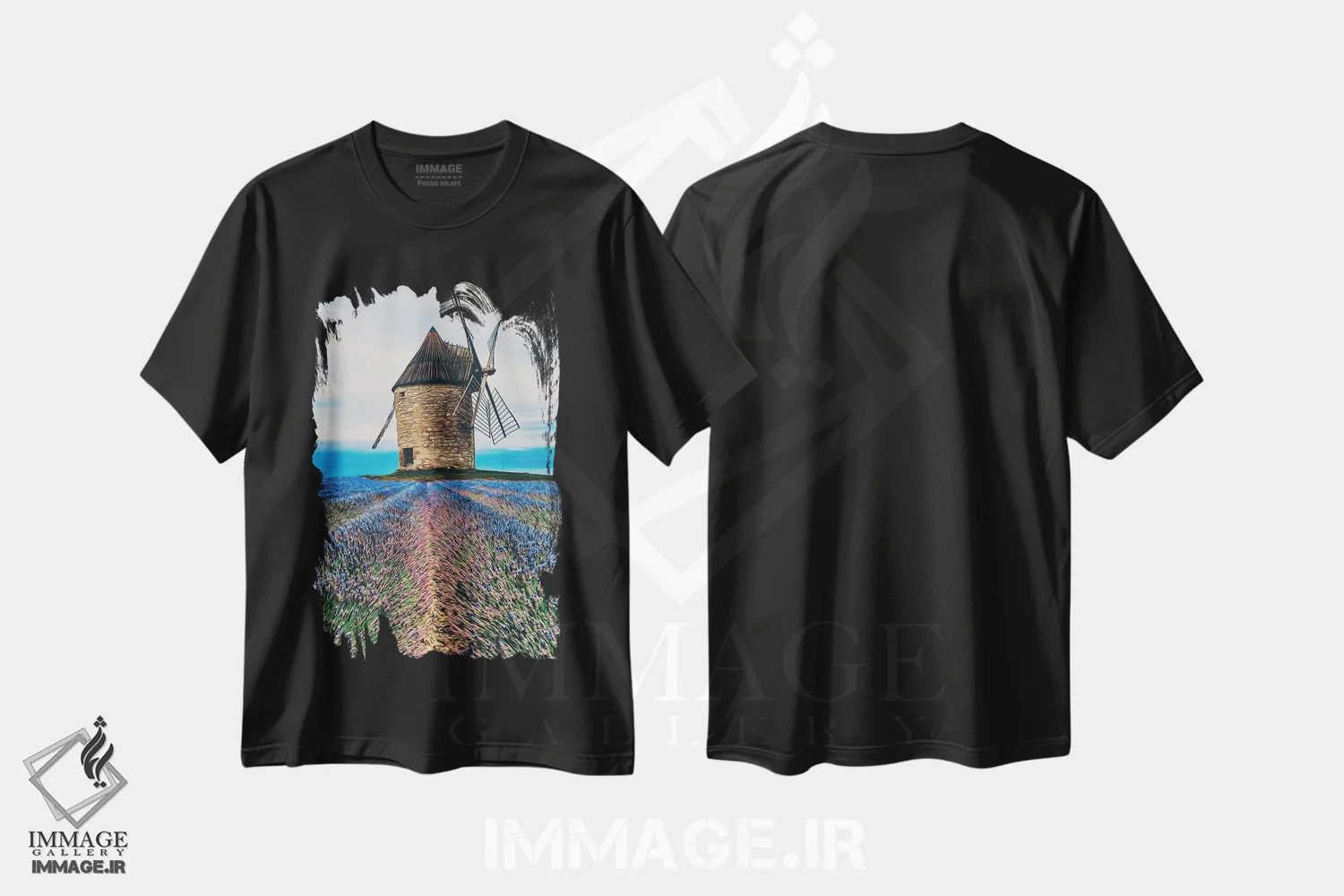 تیشرت مشکی طرح دار آثار ایوجنیا بیدیوک - فروشگاه ایماژ