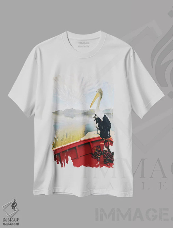 تیشرت سفید طرح دار آثار ایوجنیا بیدیوک - فروشگاه ایماژ