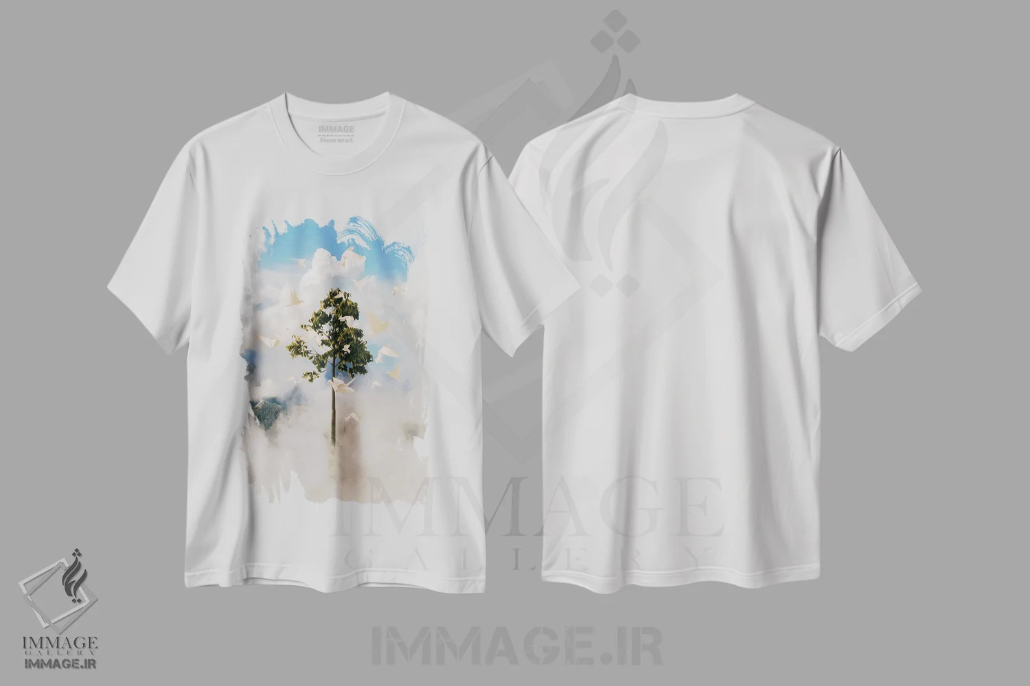 تیشرت سفید طرح دار آثار ایوجنیا بیدیوک - immage.ir