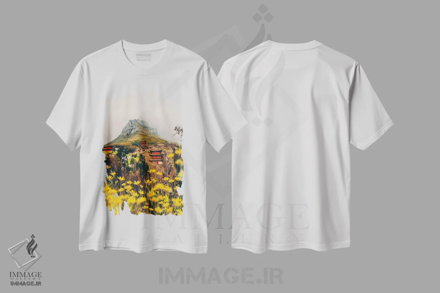 تیشرت سفید طرح دار آثار ایوجنیا بیدیوک - فروشگاه ایماژ