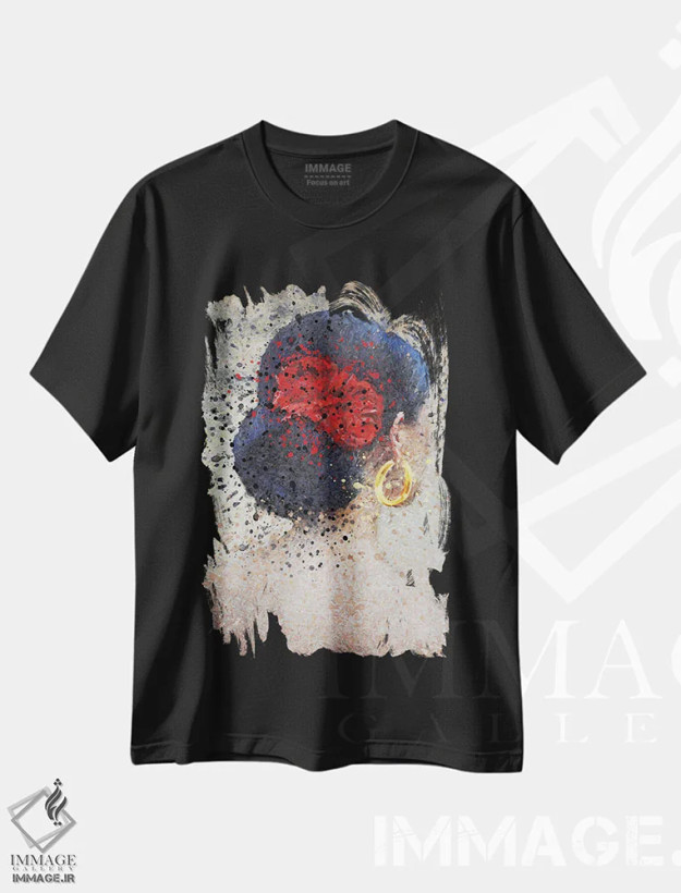 تیشرت مشکی طرح دار کولی، دکور معاصر اثر ایوجنیا بیدیوک | فروشگاه ایماژ
