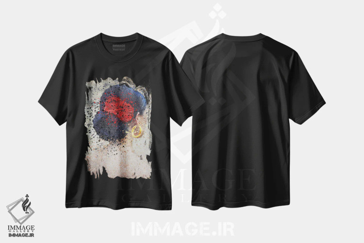 تیشرت مشکی طرح دار کولی، دکور معاصر اثر ایوجنیا بیدیوک | فروشگاه ایماژ