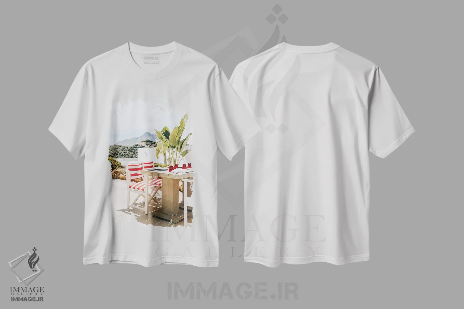تیشرت سفید طرح دار آثار ایوجنیا بیدیوک - فروشگاه ایماژ