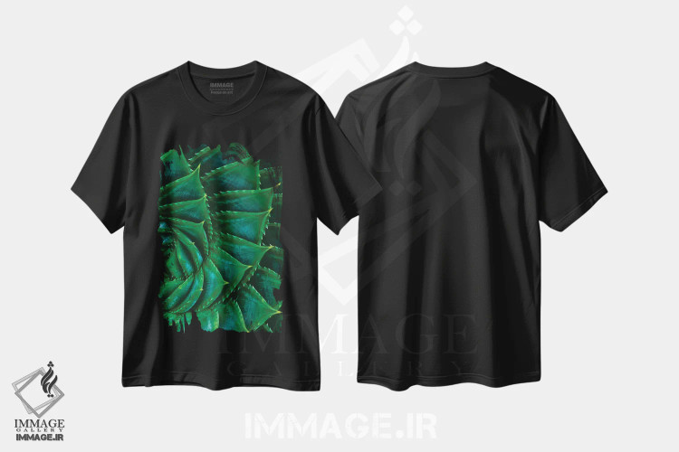 تیشرت مشکی طرح دار پیلاَنز، هنر دیجیتال اثر ایوجنیا بیدیوک | فروشگاه ایماژ