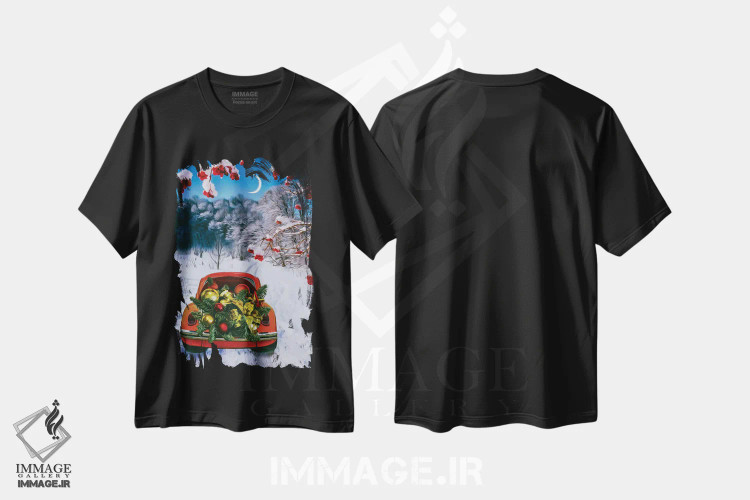 تیشرت مشکی طرح دار آثار ایوجنیا بیدیوک - فروشگاه ایماژ