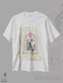 تیشرت سفید طرح دار جما و دخترش ماپت، تزئینی اثر آیوری کتس | فروشگاه ایماژ