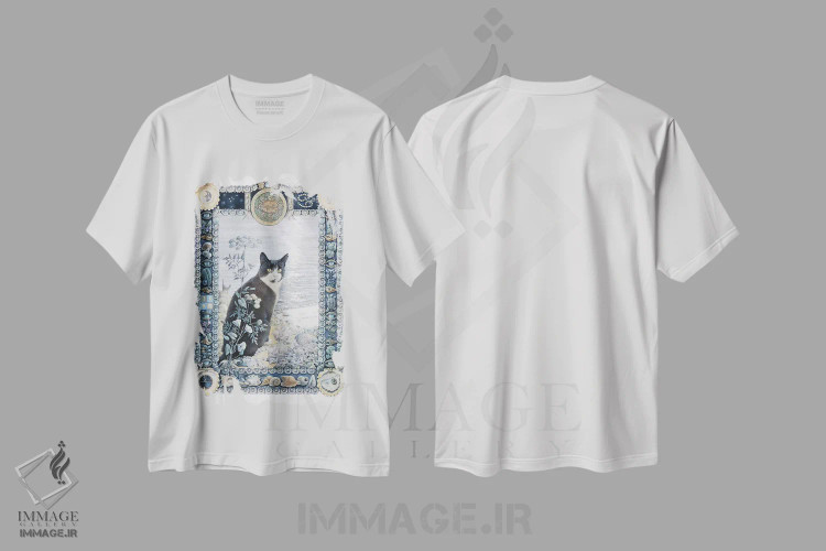 تیشرت سفید طرح دار برج سرطان اثر آیوری کتس | immage.ir