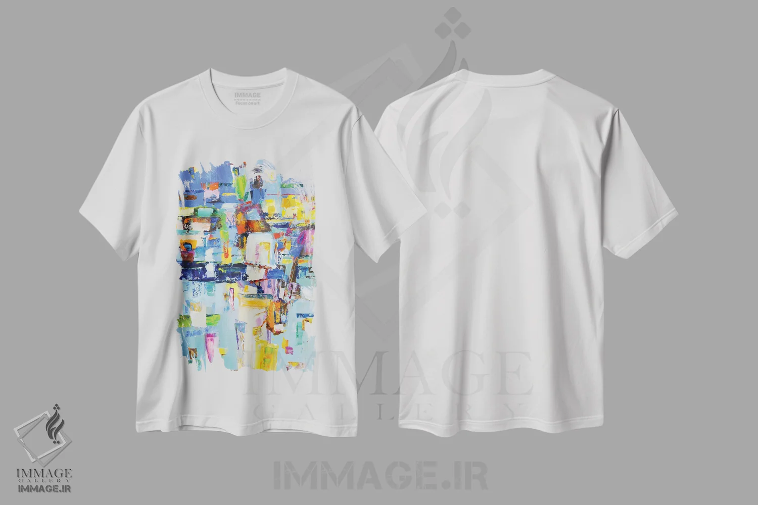 تیشرت سفید طرح دار غروب در شهر اثر ایرینا کاستسووا | immage.ir