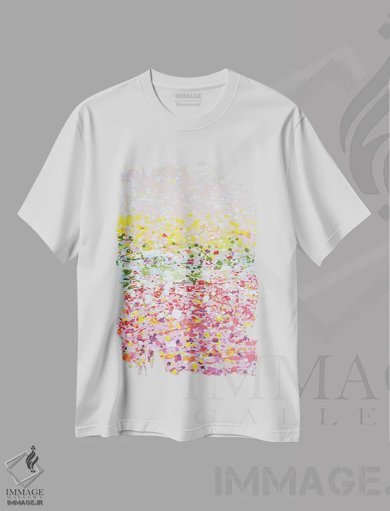 تیشرت سفید طرح دار روزی سرشار از محبت اثر ایرینا کاستسووا | فروشگاه ایماژ