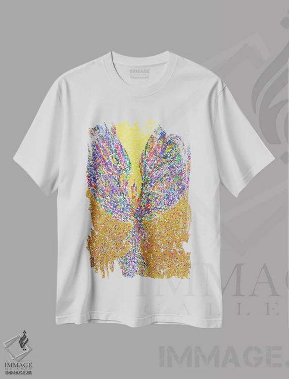 تیشرت سفید طرح دار ققنوس، دکور معاصر اثر ایرینا کاستسووا | immage.ir