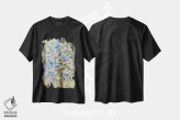 تیشرت مشکی طرح دار دسته گل抽象ی، دکور معاصر اثر ایرینا کاستسووا | فروشگاه ایماژ