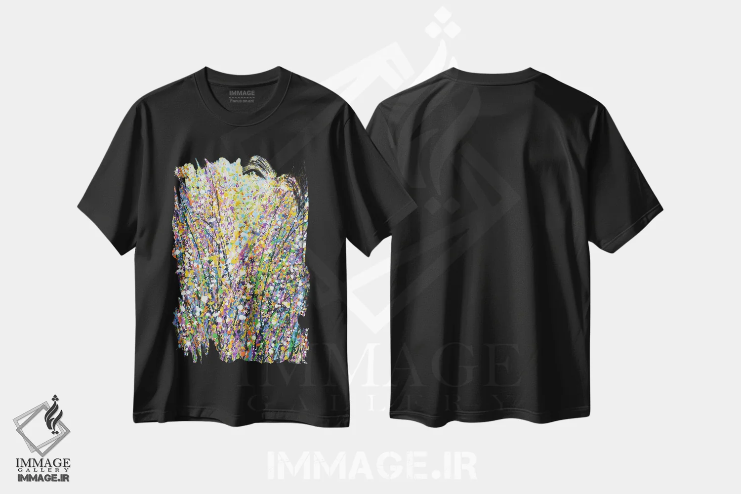 تیشرت مشکی طرح دار بیان XXII، آبستره اثر ایرینا کاستسووا | immage.ir