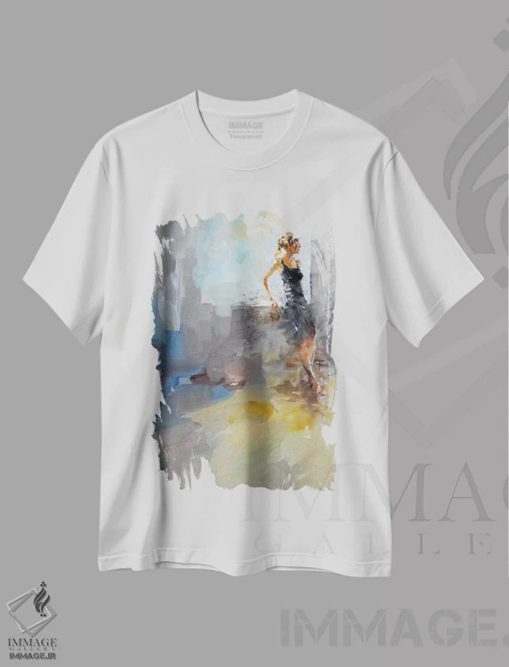 تیشرت سفید طرح دار انتظار، دکور معاصر اثر ایگور ژوک | immage.ir