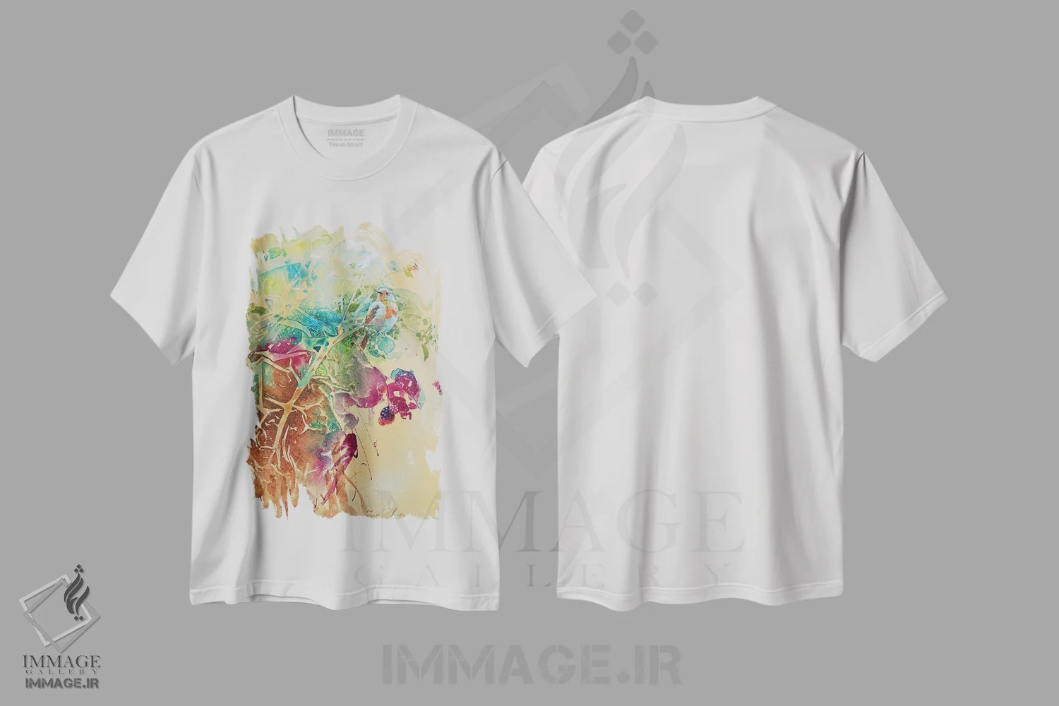 تیشرت سفید طرح دار تابستان ۳، آبستره اثر ایگور ژوک | immage.ir