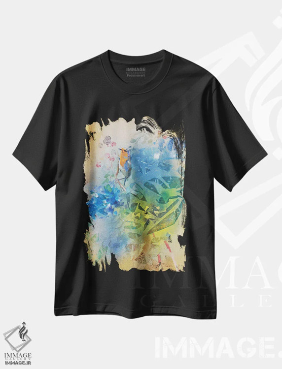 تیشرت مشکی طرح دار تابستان ۴، آبستره اثر ایگور ژوک | immage.ir