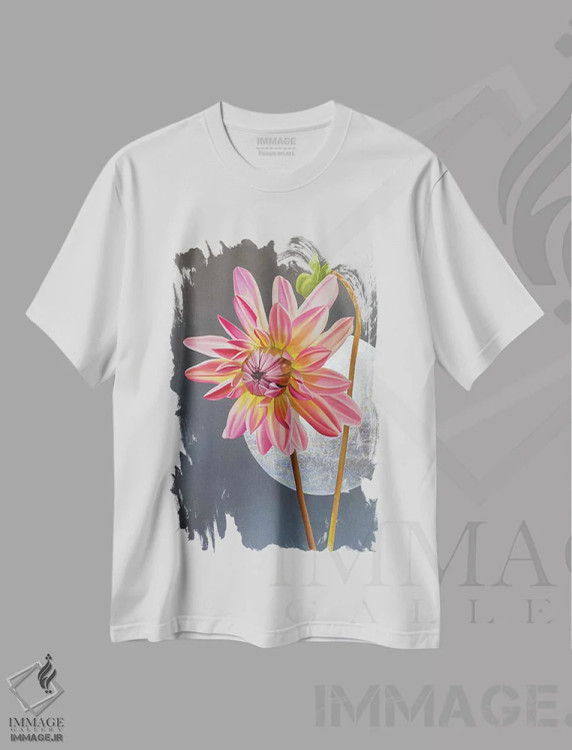 تیشرت سفید طرح دار ملکه پاییز، دکور معاصر اثر ایلدزه اوس | فروشگاه ایماژ